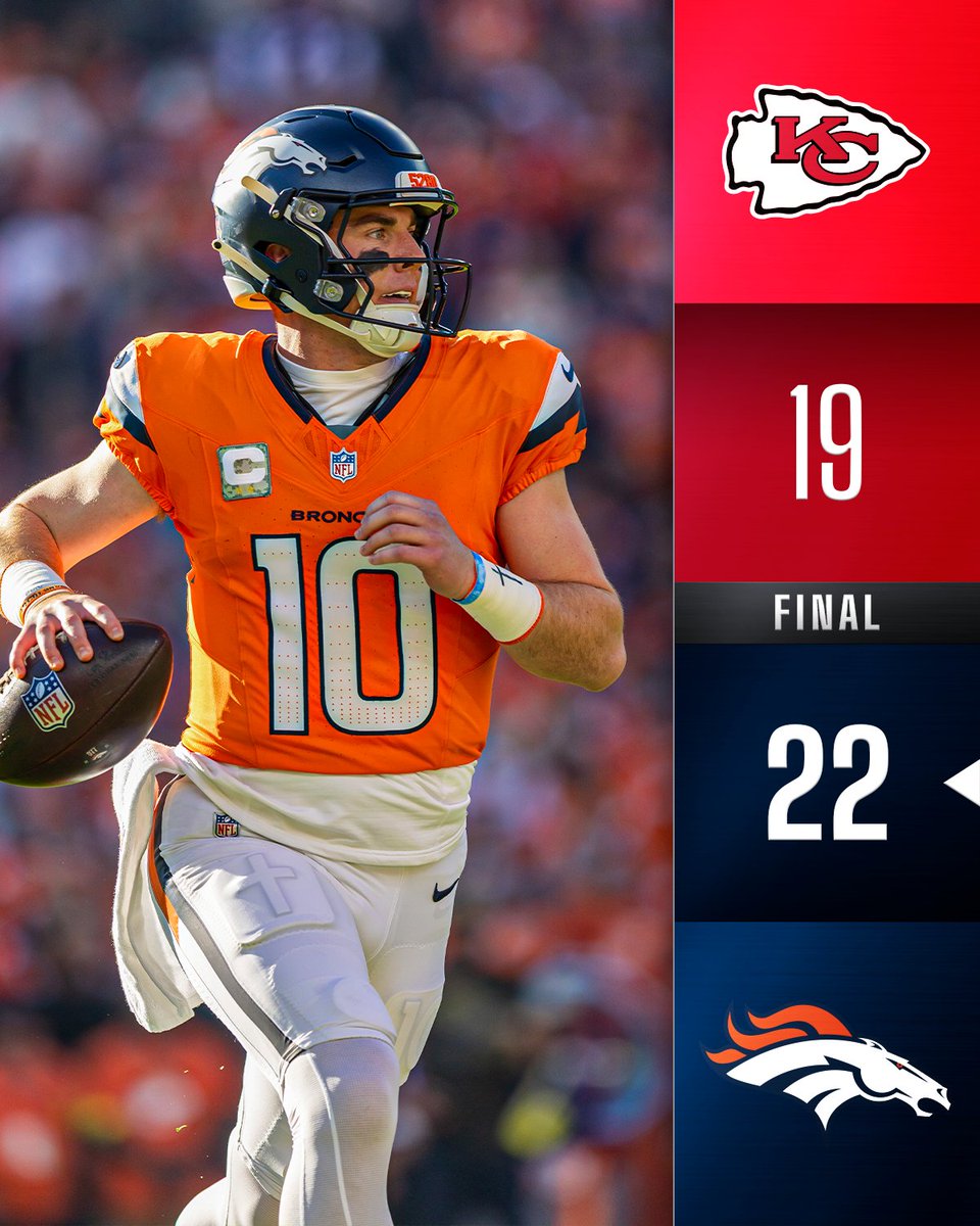 NFL's tweet image. FINAL: The @Broncos open up a two-game lead in the AFC West 👀