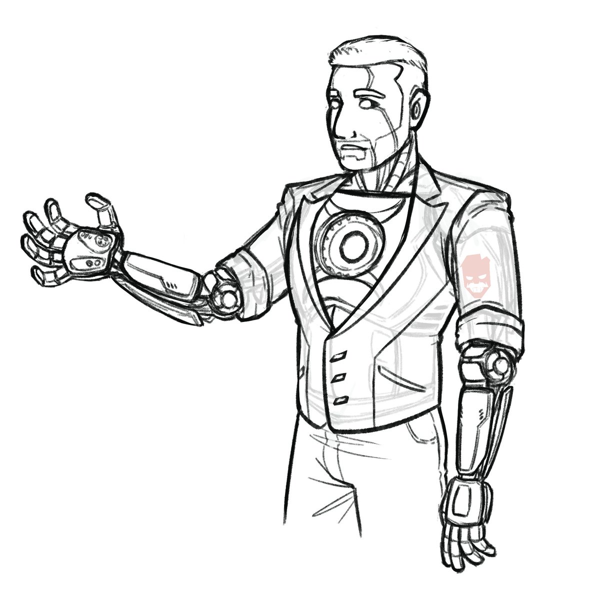 ActualRobotnik's tweet image. Make no mistake: it is an incredibly deadly weapon, armed with enough lasers and missiles to make your head spin!

AND-

[ He opens the custom blazer a flourish, to expose a concealed port. ]

Automatic portable 3D printer. For when I need a tool on the go.