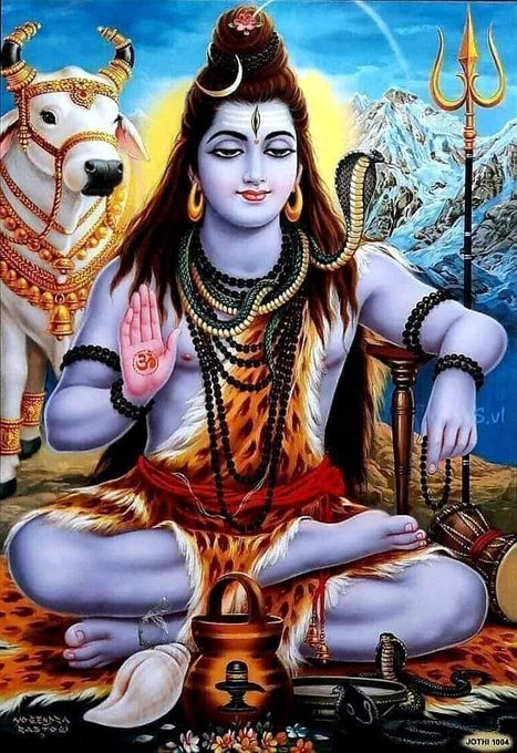 sarita25148177's tweet photo. नमो देवादिदेवाय महादेवाय ते नमः।
त्र्यम्बकाय नमस्तुभ्यं त्रिशूलवरधारिणे।।
ॐ तत्पुरुषाय विद्महे, महादेवाय धीमहि, 
 तन्नो रुद्रः प्रचोदयात्।।🙏🕉️
ॐ नमः शिवाय  हर हर महादेव 🙏💐🪔
सोम प्रदोष व्रत की हार्दिक बधाई व मङ्गलमय शुभकामनाएं!बाबा भोलेनाथ की कृपा आप
 सभी पर निरंतर बनी रहे।🙏❤️
#शुभ_सोमवार #शुभ_प्रभात_वंदन 🙏🏻🌻