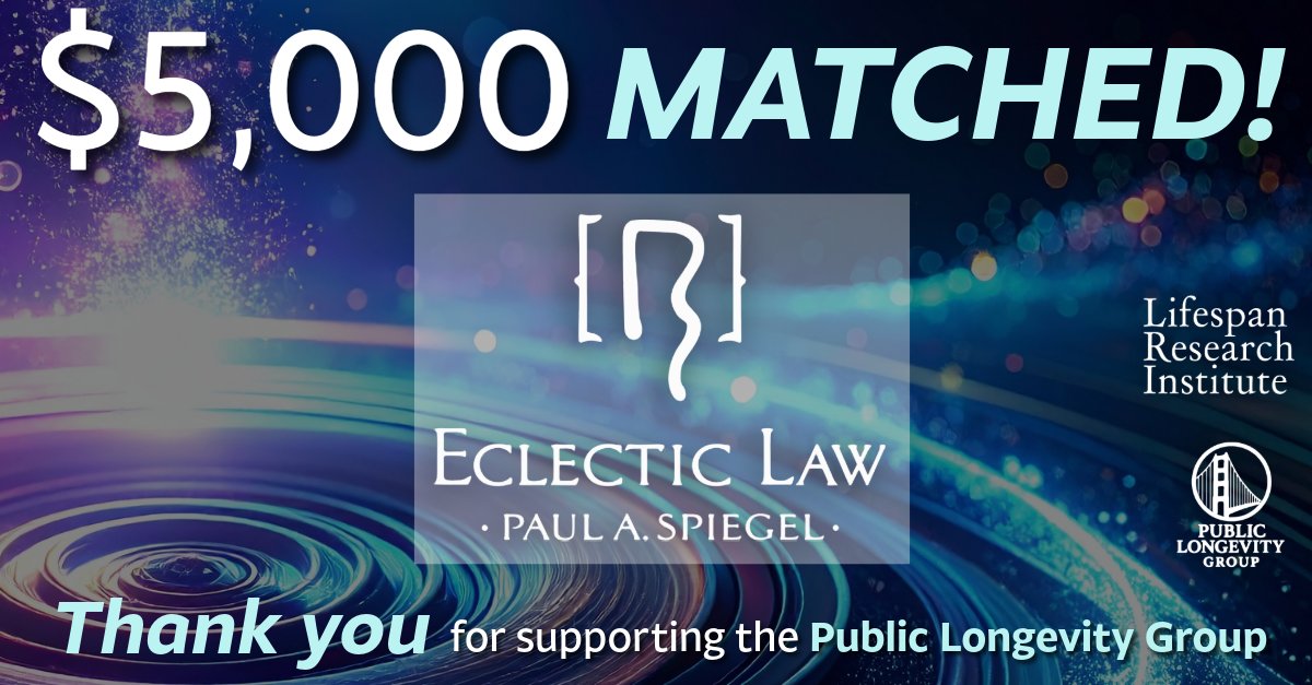 LifespanRI's tweet image. Thank you to LRI Board Chair @paulspiegel  of Eclectic Law for matching Gabriel Cian’s $5,000 gift to the Public Longevity Group campaign. 

Paul supports cross-border collaboration in longevity, including the recent 2060 Longevity Forum.

Only days left! Every donation is still…