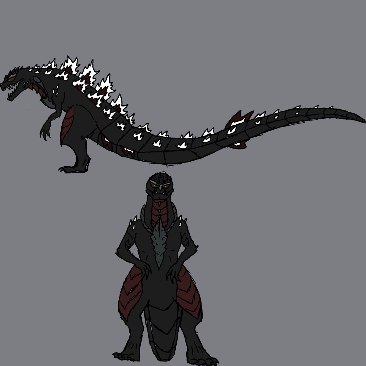 LAcreator19's tweet image. Godzilla prime for bloodborne, the face design was designed by a friend on instagram and gave me the face design. #godzilla #fangoji #godzillabloodborne