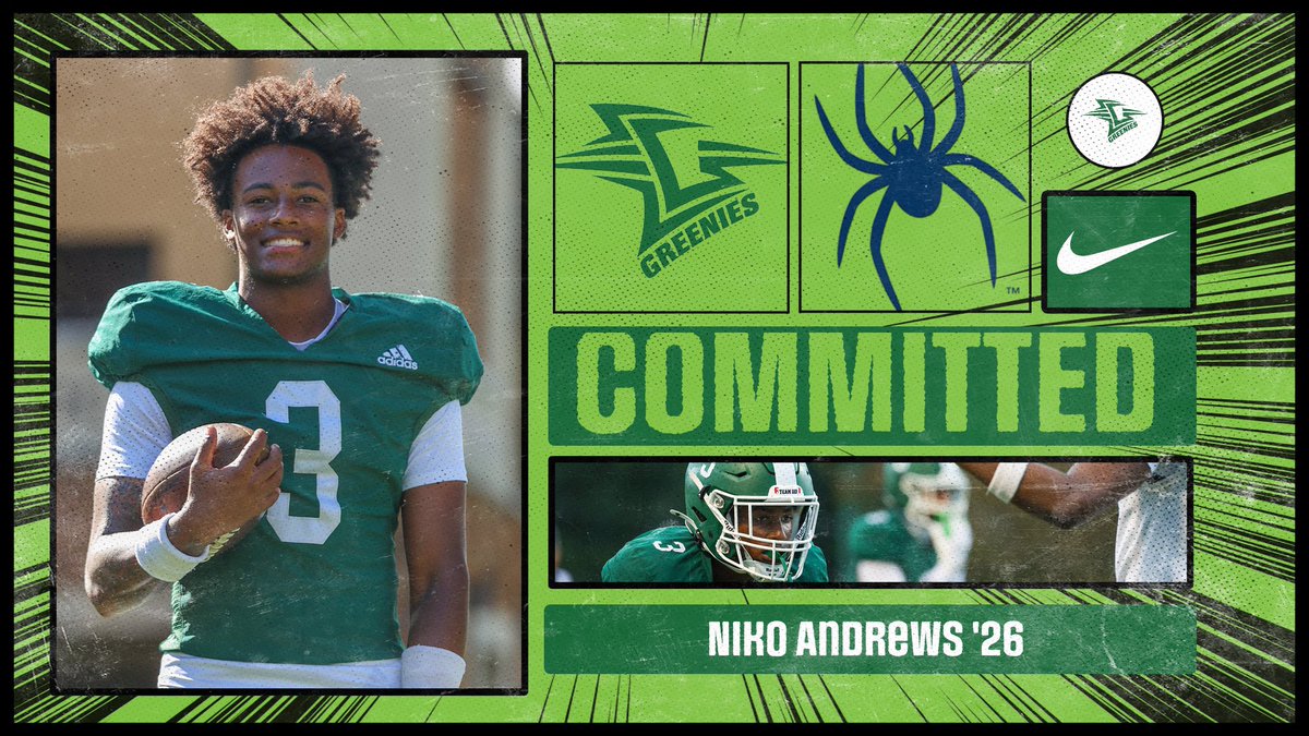 Congratulations to Niko Andrews '26 <a href="/NikoAndrews/">Niko_andrews</a> on his verbal commitment to play college football for Richmond, announced Saturday on his social media. (1/3)