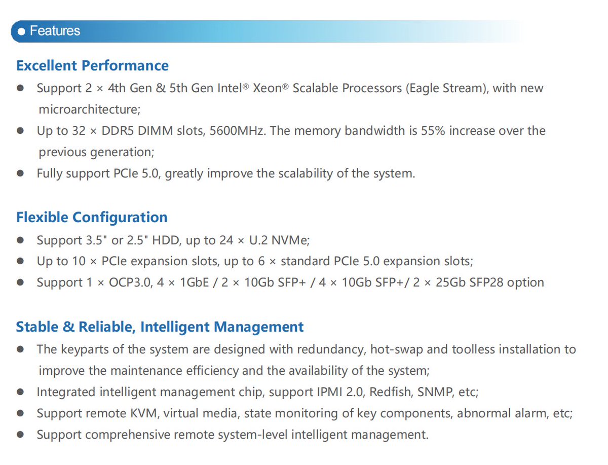 Sixunited_CN's tweet image. Introducing XS22V3 — a powerful, scalable 2U server designed for modern computing. From AI to enterprise cloud, it delivers reliability and speed.
Let’s collaborate to build smarter infrastructure.
#ServerTech #Enterprise #AI #DataCenter #Partnership