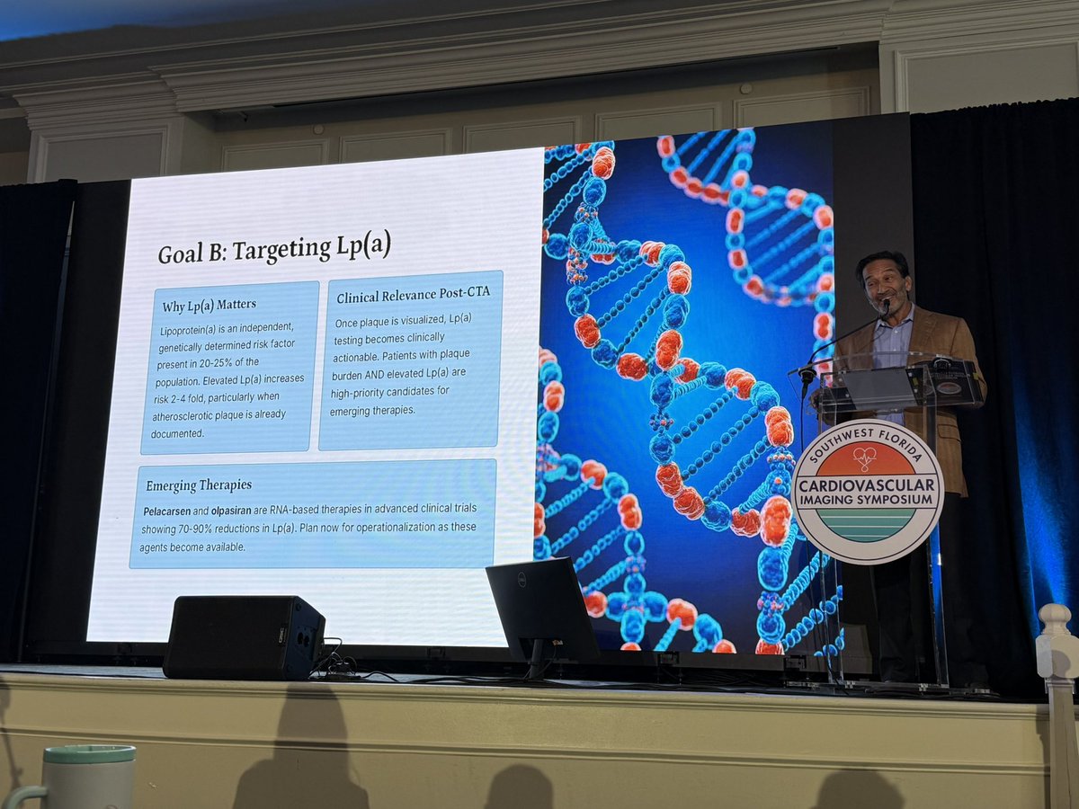 NatdanaiMD's tweet photo. Enjoyed an excellent keynote session by Dr. Anthony Gabriel on the power of cardiac CT to screen patients, risk-stratify, and guide treatment decisions. Truly inspiring to see imaging drive precision cardiovascular care. 🎥🫀💊💉#SWFLCIS #YesCCT @AGabrielMDRP @SWFLCIS https://t.co/05zIrgPyLT