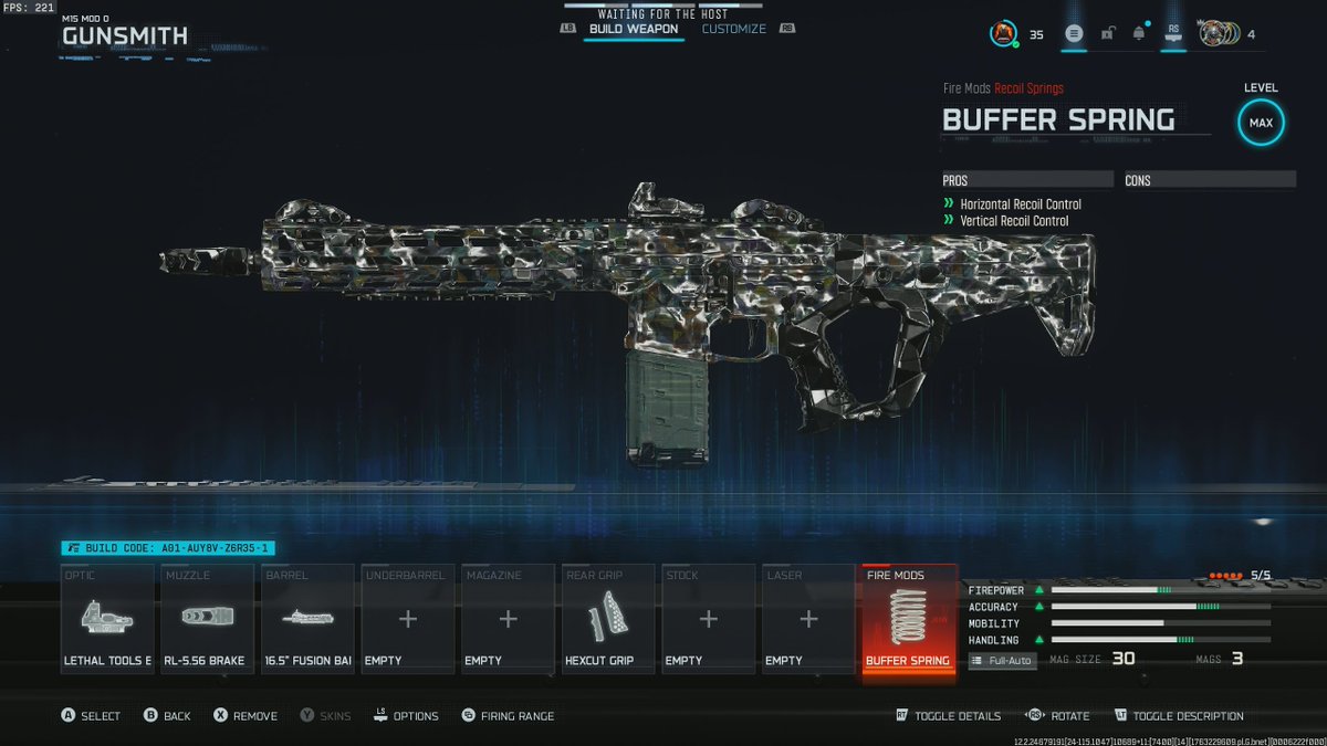 M15 MOD 0 Weapon Class