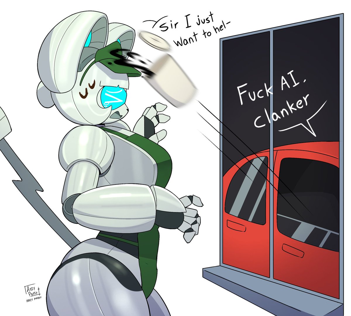 ArzyParzy's tweet image. It's tough being a machine these days