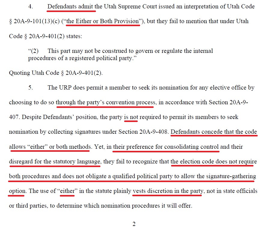 TracieHalvorsen's tweet image. 💥 Kaboom! 💥

Plaintiffs filed a Reply to Defendants Response in Opposition to Join the United States as Plaintiffs.

Plaintiffs&apos; point out the Defendants lack common sense and hope that the Court has misplaced its common sense. Defendants concede that the Utah&apos;s election code…