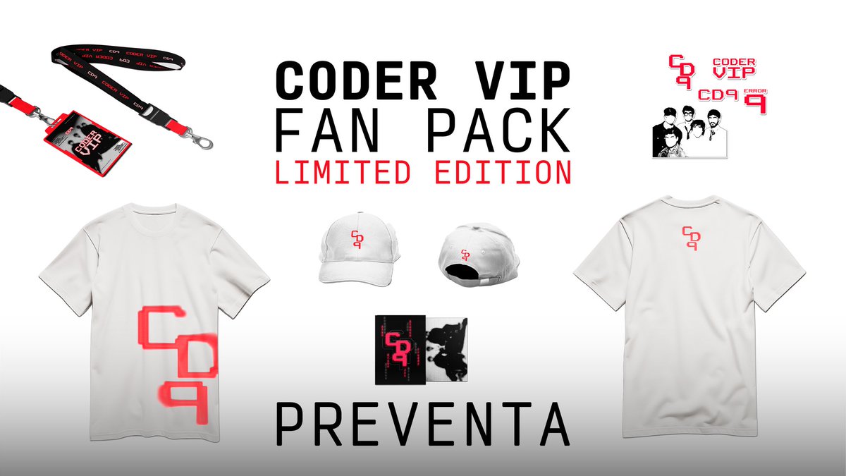 CD9 está de regreso y tiene para ti el CODER VIP FAN PACK LIMITED EDITION | PREVENTA 

❤️‍🔥 bit.ly/3XvMsiP