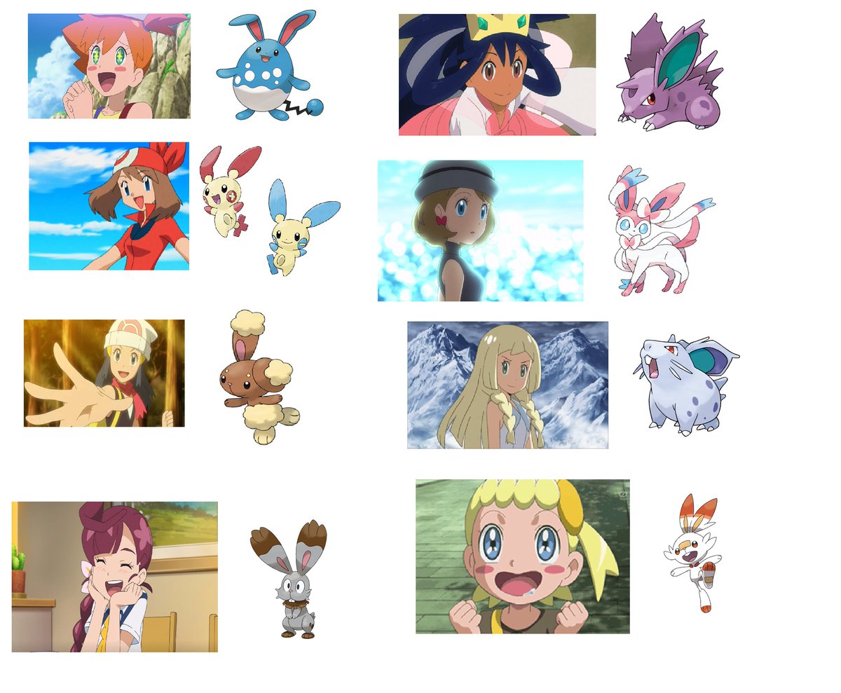 1ChampionSerena's tweet image. I did choose it for their Pokémon Female Character with random Pokémon because I am bored and enjoy it the edit lol.
They are the better opinion that I give it to them.  
- Electric Type
- Rabbit Type
- Ice Type
- Bug Type

#Misty #may #dawn #iris #serena #lillie #chloe #bonnie…