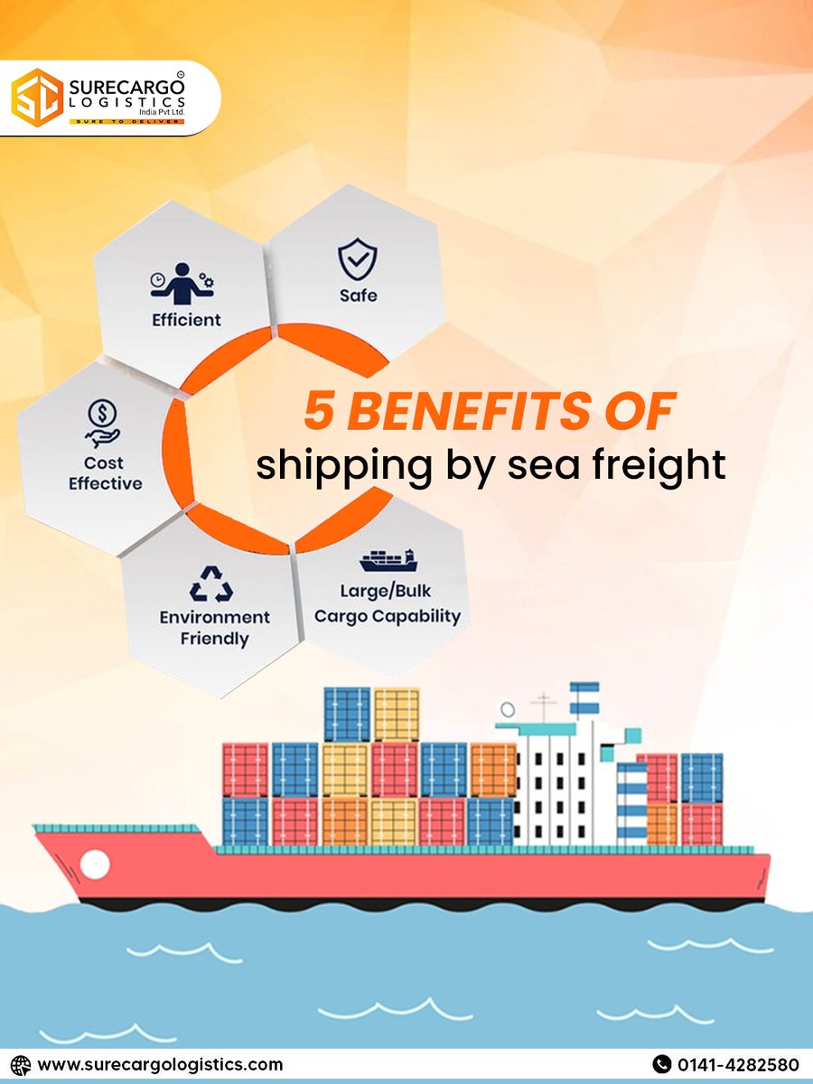 SureCargo's tweet image. Why choose sea freight?
Efficient
Safe
Cost-effective
Eco-friendly
Perfect for large or bulk shipments
Move smarter with SureCargo.

#SureCargo #FreightSolutions #ShipWithConfidence