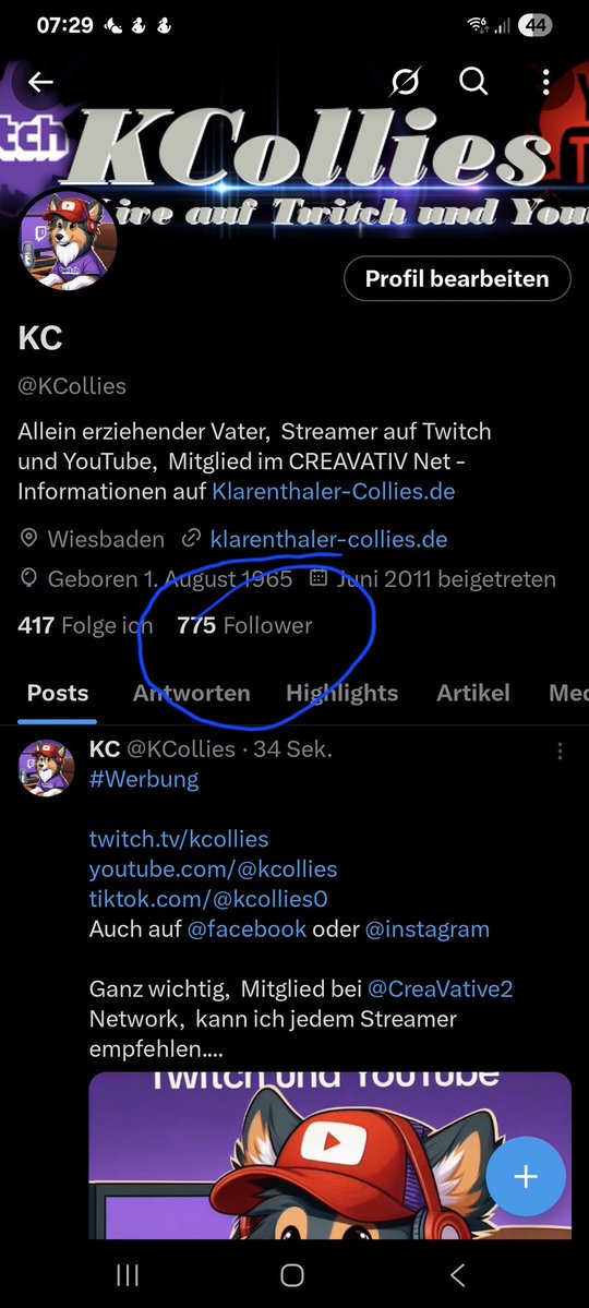 Bekomme ich die 1000 Follower noch voll dieses Jahr?

Ich glaube eher nicht...

<a href="/TwitchDE/">Twitch DE</a> <a href="/YouTube/">YouTube</a> <a href="/tiktok_de/">TikTok DE</a> <a href="/instagram/">Instagram</a> <a href="/facebook/">Facebook</a> <a href="/discord/">Discord</a>