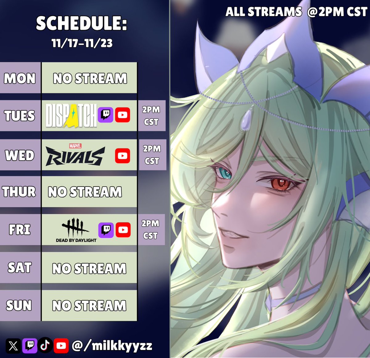 Milkkyyzz's tweet image. 🌊Schedule DROP! 11/17-11/23🌊

We finally bought a new car! Thank you for everyones support! (awaiting move out day, dk when T__T)

🔗 Links below 🔗