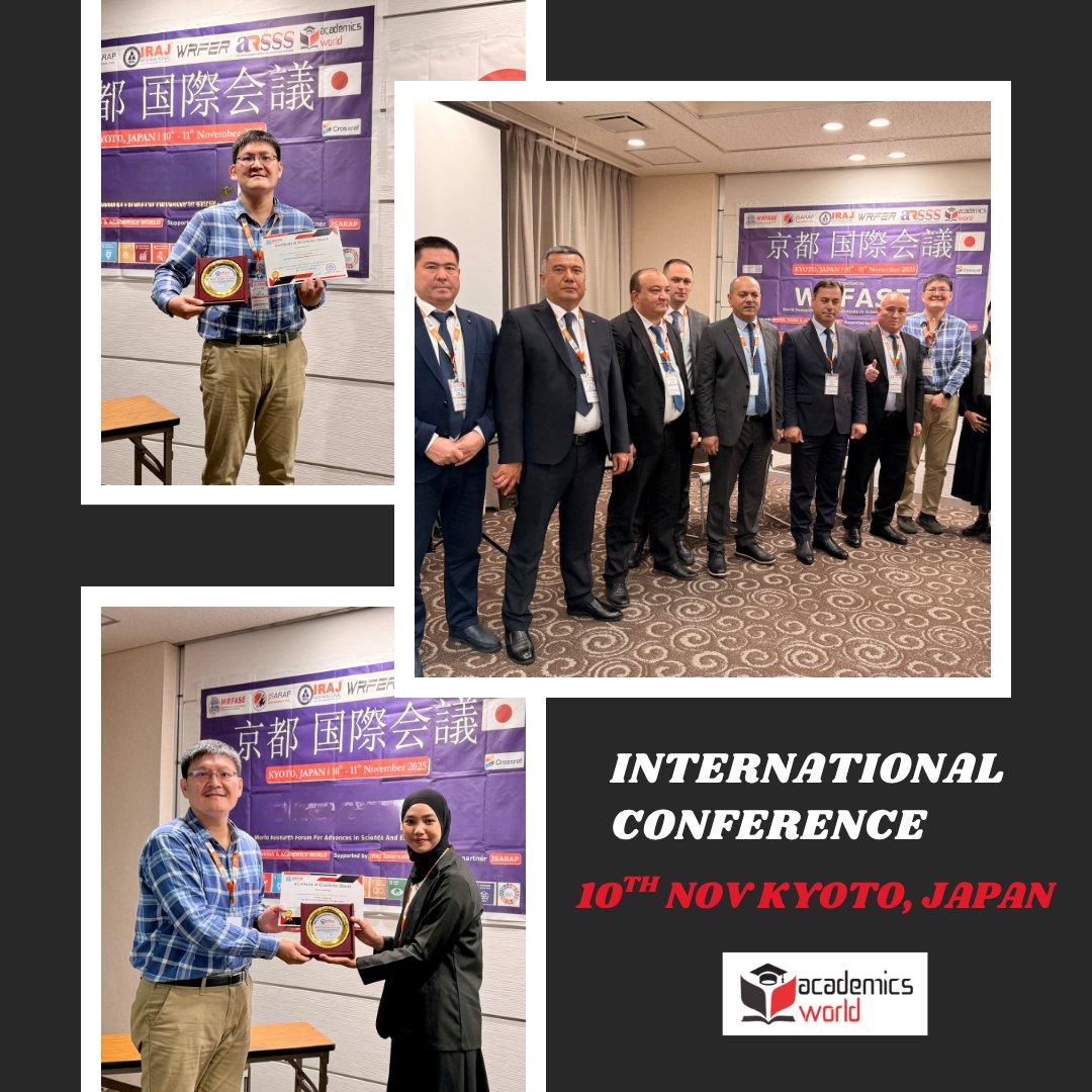 academics_world's tweet image. 📢 We are delighted to share that the Kyoto Conference, held on 10th November, was successfully organized.🙏✨
🔗 Conference Details: academicsworld.org/academicsworld…
Contact us ;
📧: info@academicsworld.org 
#ACADEMICSWORLD #ConferenceSuccess #KyotoConference #ThankYou #EventHighlights