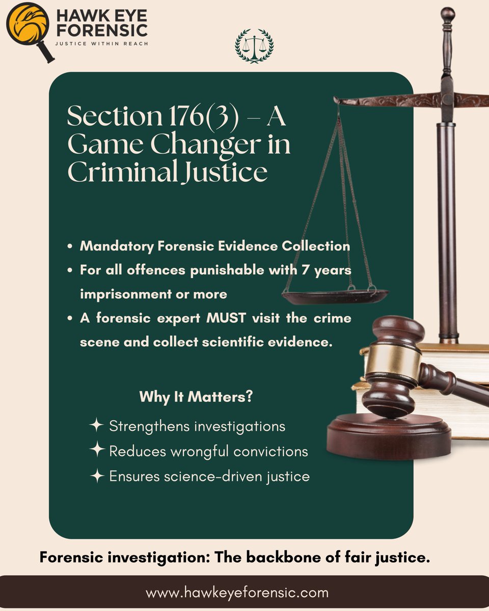 ForensicHawk's tweet image. 𝐉𝐮𝐬𝐭𝐢𝐜𝐞 𝐢𝐬 𝐬𝐭𝐫𝐨𝐧𝐠𝐞𝐫 𝐰𝐡𝐞𝐧 𝐜𝐢𝐭𝐢𝐳𝐞𝐧𝐬 𝐤𝐧𝐨𝐰 𝐭𝐡𝐞𝐢𝐫 𝐫𝐢𝐠𝐡𝐭𝐬. 𝐒𝐞𝐜𝐭𝐢𝐨𝐧 𝟏𝟕𝟔(𝟑) 𝐞𝐧𝐬𝐮𝐫𝐞𝐬 𝐬𝐜𝐢𝐞𝐧𝐭𝐢𝐟𝐢𝐜 𝐢𝐧𝐯𝐞𝐬𝐭𝐢𝐠𝐚𝐭𝐢𝐨𝐧, 𝐧𝐨𝐭 𝐠𝐮𝐞𝐬𝐬𝐰𝐨𝐫𝐤

#Forensicawareness #Criminaljusticereform #Forensicscienceindia
