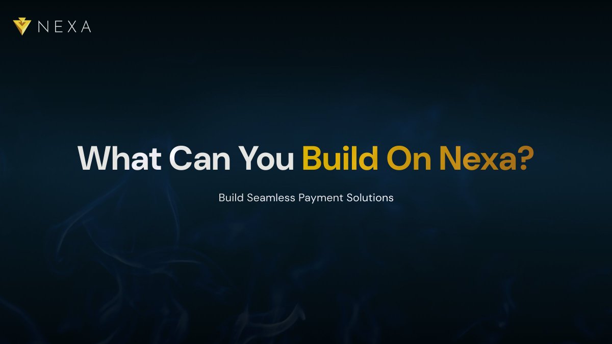 Looking to integrate low-cost, high-speed payments into your app or service?

Nexa was designed for near instant, peer-to-peer transactions with ultra low fees, making it an ideal foundation for:

- Point-of-sale systems and e-commerce
- Global payment platforms or solutions