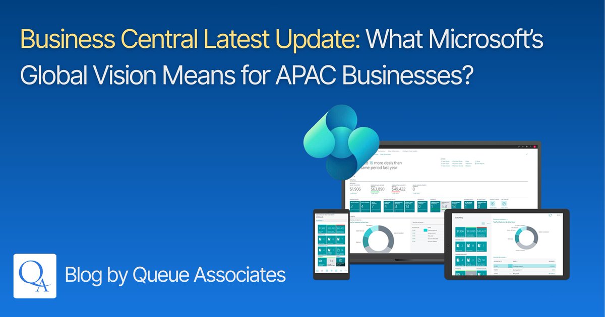 QueueAPAC's tweet image. The latest Business Central update brings AI Agents + stronger localisation — a shift that could reshape how APAC businesses scale.

Curious why this rollout matters more than it seems?
bit.ly/4o42DPs

#BusinessCentral #Microsoft #APAC