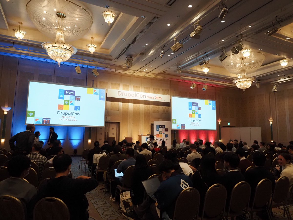 Invest_In_Nara's tweet image. 世界中のDrupalコミュニティが日本に集結！ 🇯🇵

開催決定以来、私たちも楽しみにしていた #DrupalConNara がついに始まりました！
奈良市としても仲川市長のウェルカムスピーチ登壇、ブース出展などを行い、Drupalに関わる皆様の来寧を歓迎しています！