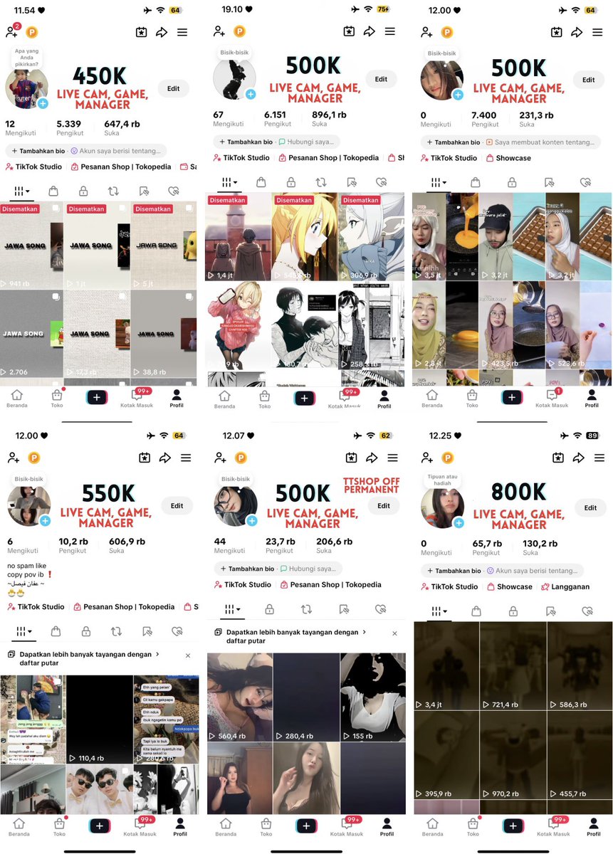 jual akun tiktok! relie tweet media
