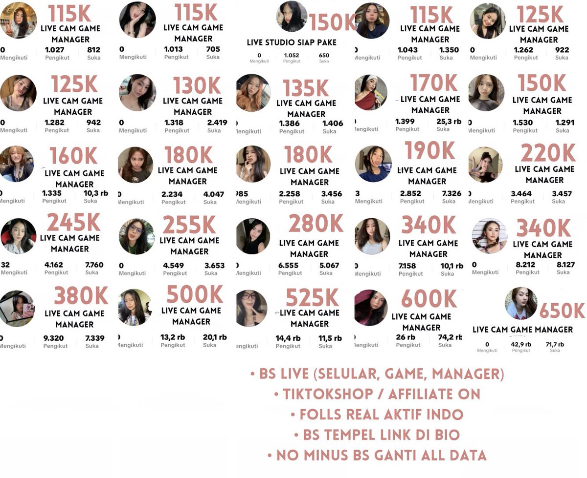 jual akun tiktok! relie tweet media