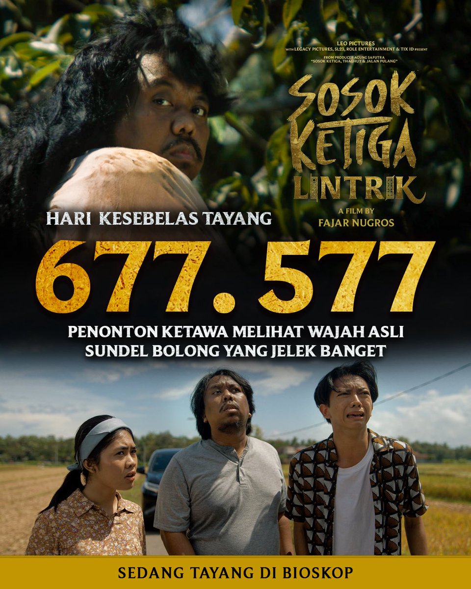 677.577 penonton sudah tahu wujud asli Sundel Bolong yang dilihat Yanto, Lilin, dan ketua paguyuban supir Ungaran🫣

Yuk, nonton lagi film Sosok Ketiga Lintrik di bioskop. Beli tiketnya sekarang juga! 

#FilmSosokKetigaLintrik #SosokKetigaLintrik #LeoPictures