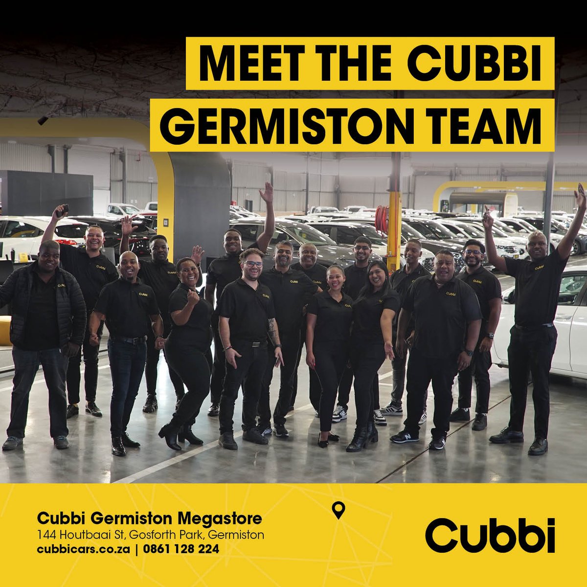 Meet the heart behind Cubbi Germiston! 

From the sales floor to behind the scenes, this crew keeps it moving.

Pop in and let this powerhouse team help you buy or sell your car, hassle-free. 

📍  144 Houtbaai St, Gosforth Park, Germiston, 1419.