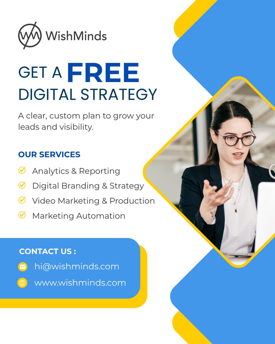 Your business doesn’t need more guesswork — it needs a clear plan.
Get a Free Digital Strategy Blueprint made just for your brand.
Simple steps. Real growth. Zero confusion.

DM “STRATEGY” to claim yours today!
#Marketing #Audit #Report #FreeConsultation #Analytics #Strategy