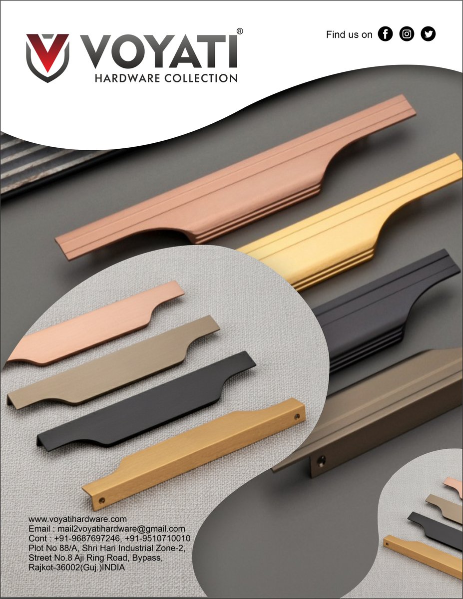 clue_hardware's tweet image. Explore Our Wide Range Online : l.sanitaryclue.in/a0iFVx

Website: voyatihardware.com
Phone (Cont.): +91-9687697246, +91-9510710010

Address: Rajkot-36002(GUJ.)Ins &amp;amp; Outs - North India's Largest Expo on Architecture

#VoyatiHardware #HardwareCollection #CabinetHandles