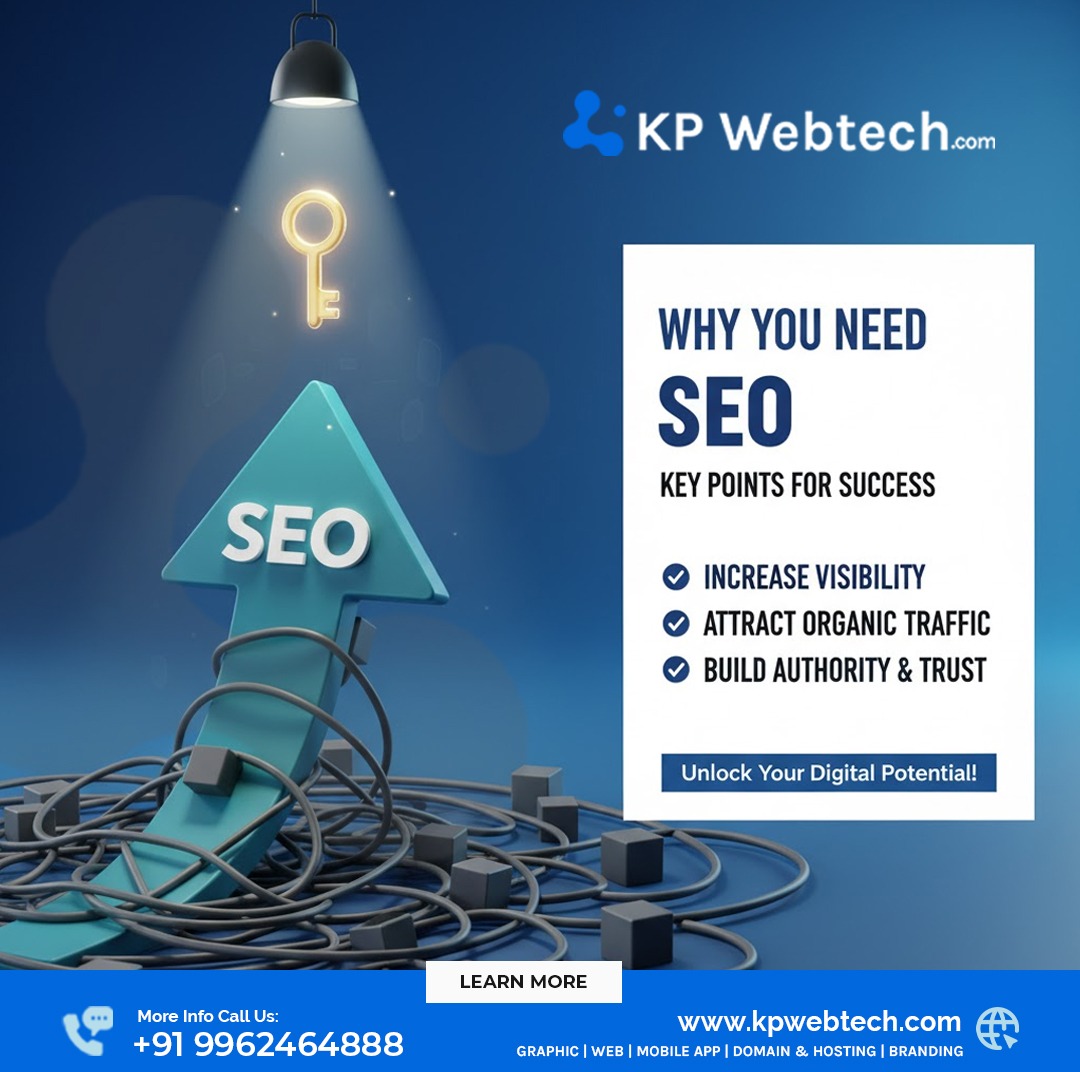 KpWebtech's tweet image. 🚀 Want to stand out online? SEO is your game-changer!

🔍 Boost visibility
📈 Drive quality organic traffic
🤝 Build trust &amp;amp; authority
Give your business the digital edge with expert SEO services from KP Webtech.

📞 +91 99624 64888
🌐 kpwebtech.com/seo-company-se…

#kpwebtech #seo