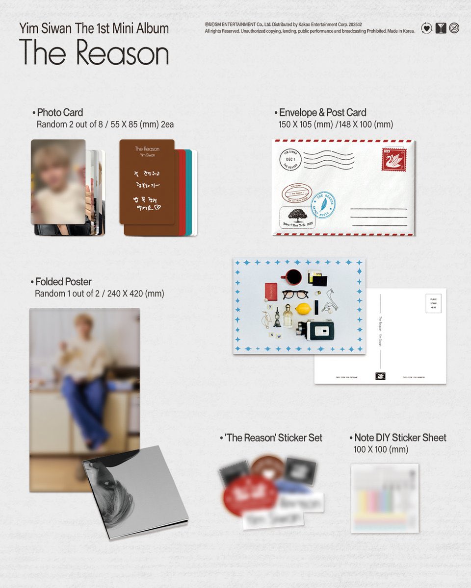 HS_OB_'s tweet photo. 임시완 미니1집  【The Reason】  앨범구성 

✔️쥬얼케이스 CD
✔️포토북 + 가사집
✔️테이스트노트 
✔️티 코스터
✔️포토카드 8종 중 랜덤 2종
✔️포스터 2종 중 랜덤 1종
✔️엽서세트
✔️스티커세트 https://t.co/4iBUdTDlr2