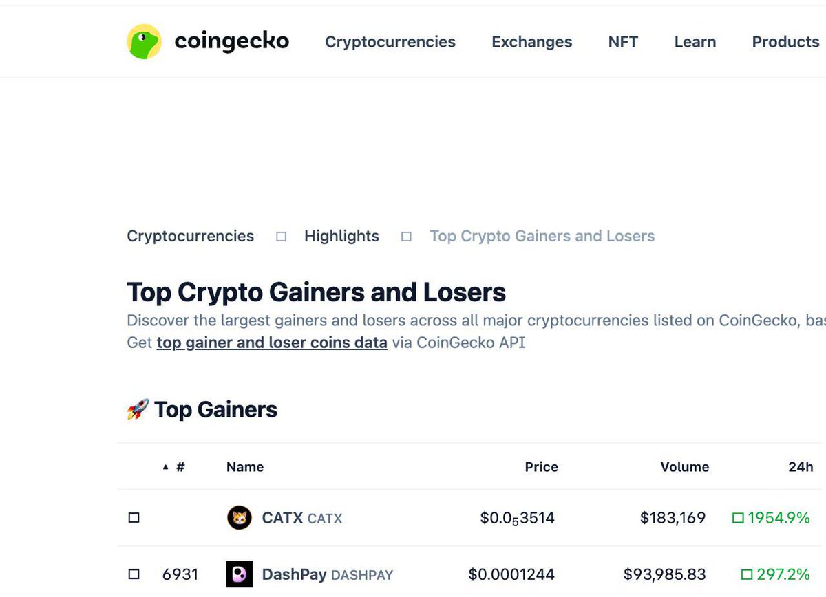 dashpaytech's tweet image. DASHPAY is trending on Top2 among gainers on CoinGecko

coingecko.com/en/coins/dashp…