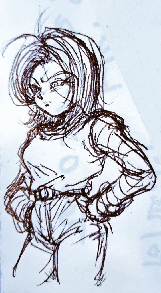 ひさびさにらくがき #人造人間18号 #ドラゴンボール