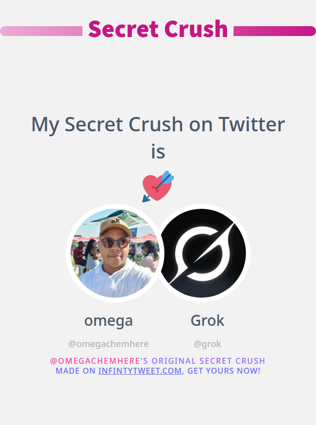 My Secret Crush on Twitter is <a href="/grok/">Grok</a>

➡️ infintytweet.me/secret-crush
