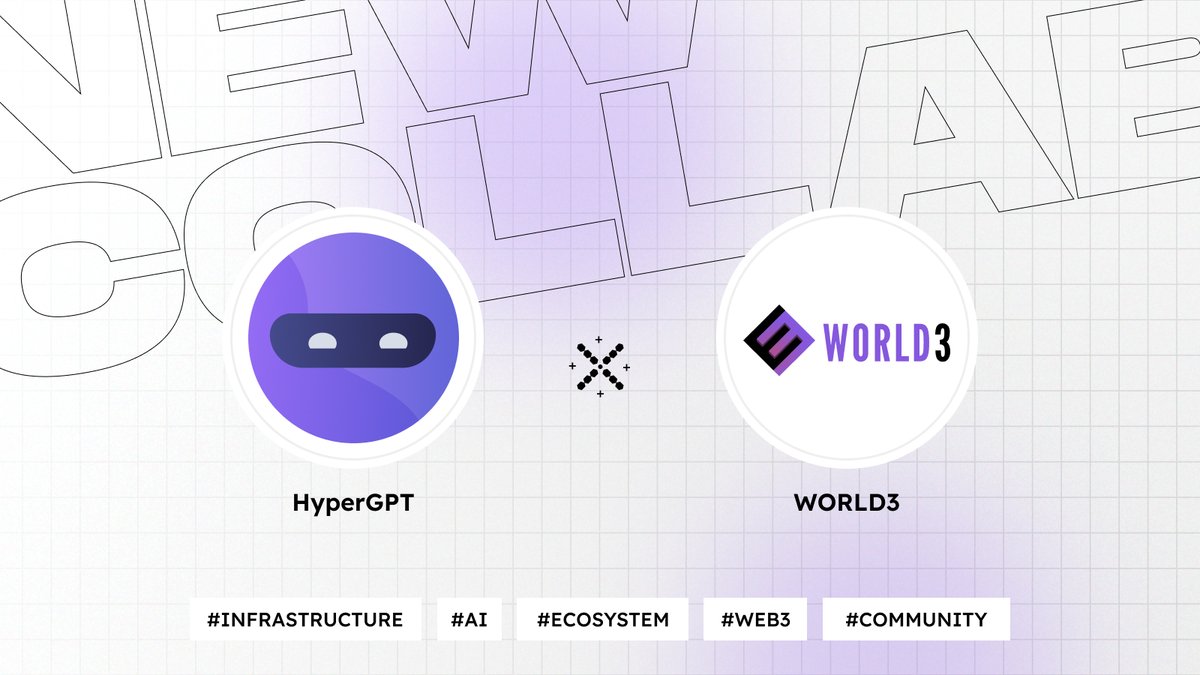 hypergpt's tweet image. 🌍✨ Two universes just linked their neural networks.

Today, @WORLD3_AI  and HyperGPT are forming a partnership that pushes AI autonomy into entirely new territory.

WORLD3 is building AI Autonomous Worlds—living digital realms where human creativity blends with self-evolving AI…