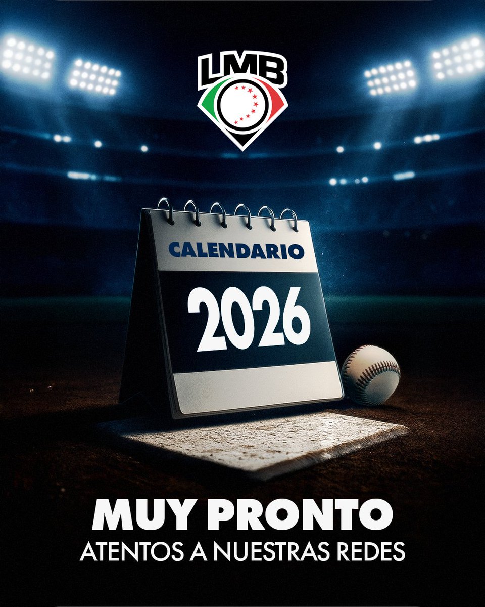 LigaMexBeis's tweet image. La cuenta regresiva ha comenzado… ⏳⚾

El Calendario 2026 de la LMB está por revelarse.

Prepárate para una temporada llena de historia, pasión y nuevos capítulos en el diamante.

🔜 Muy pronto

Mantente atento a nuestras redes.

#CienAñosSiendoElRey 👑