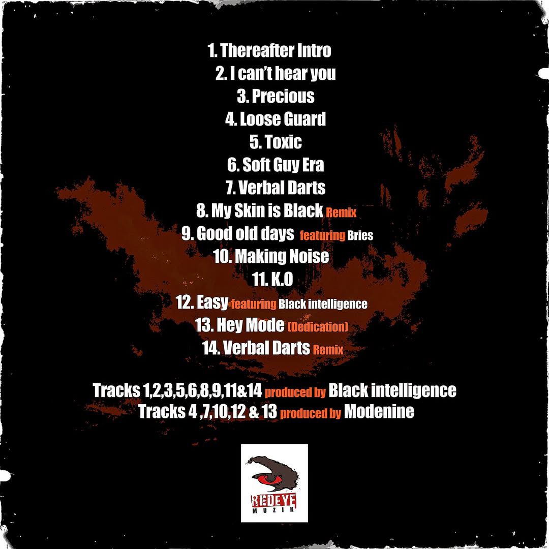 NigerianBarz's tweet image. 🆕📦 — NEW PROJECT 🚨 

@Modenine releases a joint project titled—THEREAFTER—with soulful vocalist @theofficialmaka and producer @Intel360.

The 14-track album is a compelling fusion of Modenine's lyrical depth, Maka's soul-stirring vocals, and Black Intelligence's innovative…