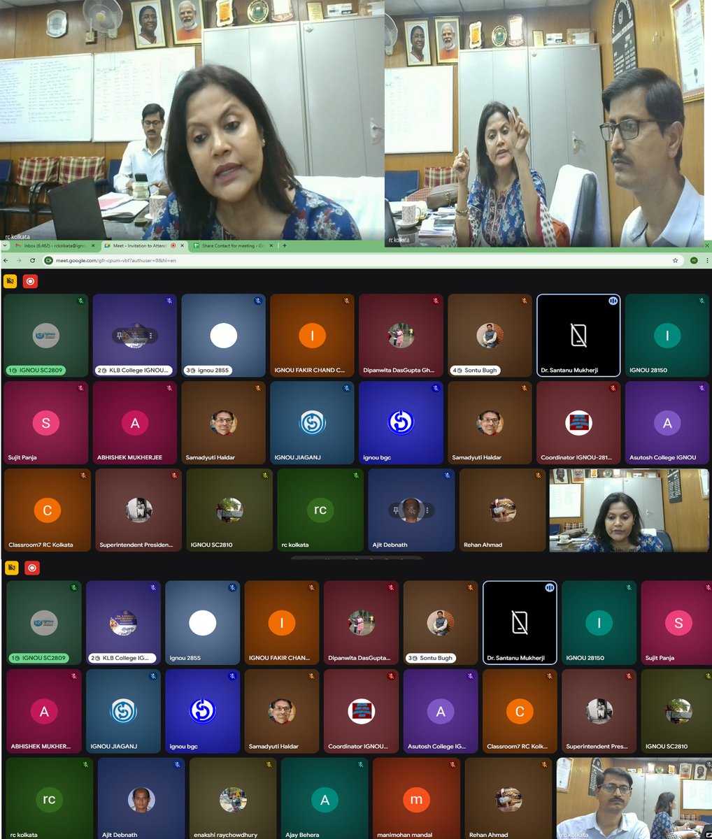 Coordinator's Meeting with 35 Learner Support Centres of 13 Districts of West Bengal on14.11.2025