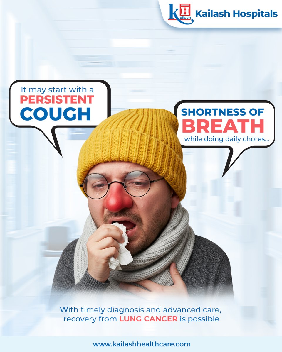 KailashHealth's tweet image. Is a persistent cough or shortness of breath affecting your daily life? These symptoms shouldn&apos;t be overlooked. Early detection of lung cancer can lead to recovery with advanced care.

Consult our Chest Physicians: kailashhealthcare.com

#LungCancer #coughcold #EarlyDetection…