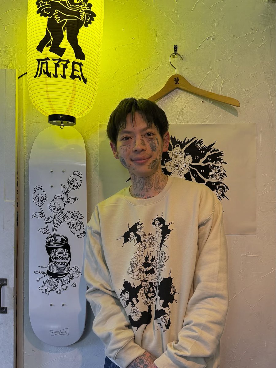 WASTED YOUTH × TAPPEI SKATEBOARD DECK VERDY × タトゥーアーティスト 