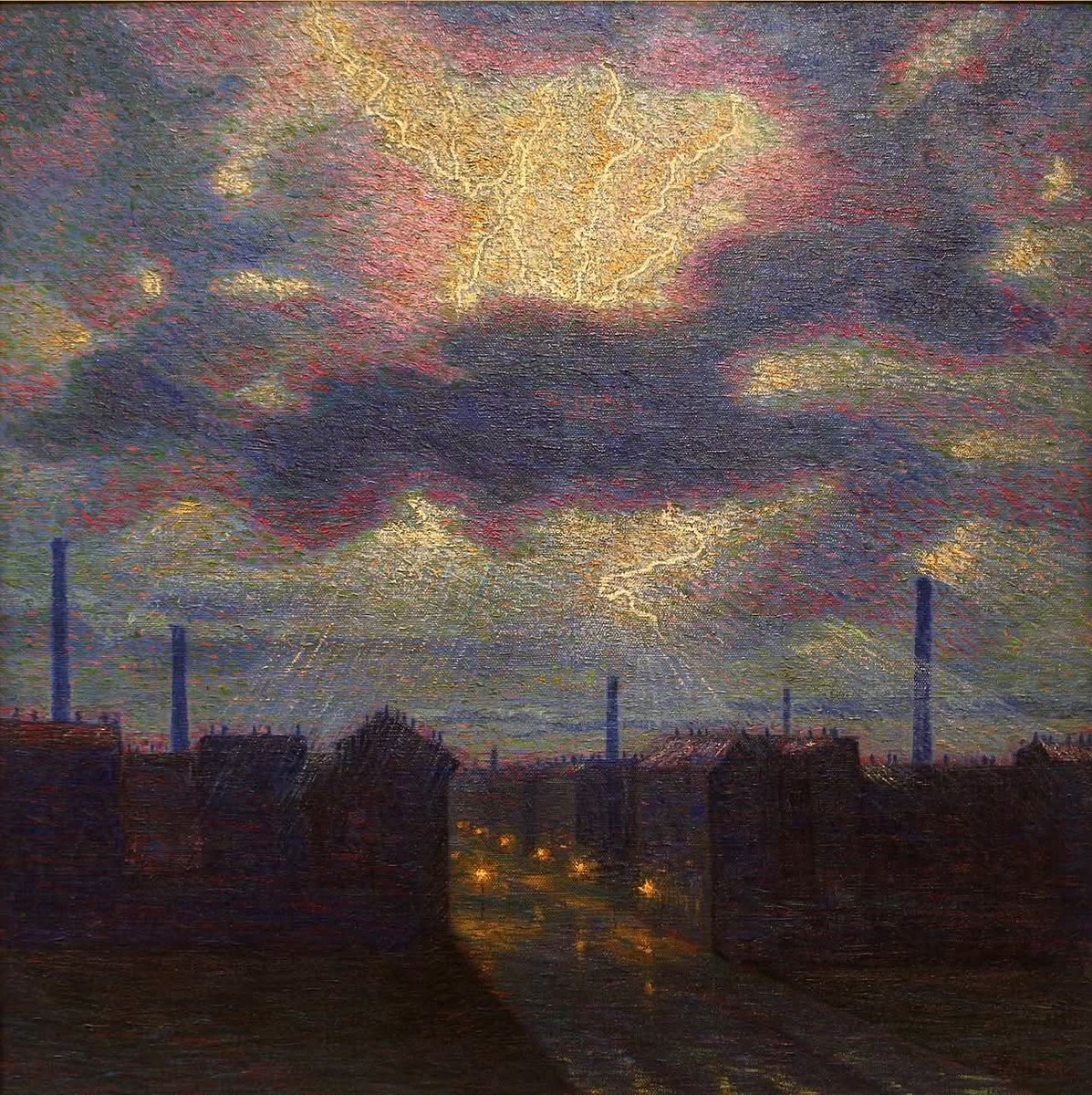 El #Cuadro del día: "Relámpagos" (1910), de Luigi Russolo (1885-1947), pintor italiano.

Russolo fue un pintor futurista, compositor italiano y autor del manifiesto 'El arte de los ruidos'. 

Galleria d'Arte Moderna, Roma.