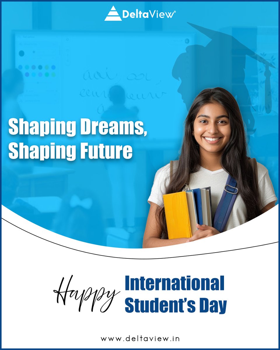 DeltaViewTech's tweet image. 𝐂𝐞𝐥𝐞𝐛𝐫𝐚𝐭𝐢𝐧𝐠 𝐭𝐡𝐞 𝐝𝐫𝐞𝐚𝐦𝐞𝐫𝐬, 𝐭𝐡𝐢𝐧𝐤𝐞𝐫𝐬, 𝐚𝐧𝐝 𝐥𝐞𝐚𝐫𝐧𝐞𝐫𝐬! This International Student&apos;s Day, DeltaView brings the classroom to life with smart technology that inspires every mind.

#DeltaView #InternationalStudentsDay #FutureOfEducation