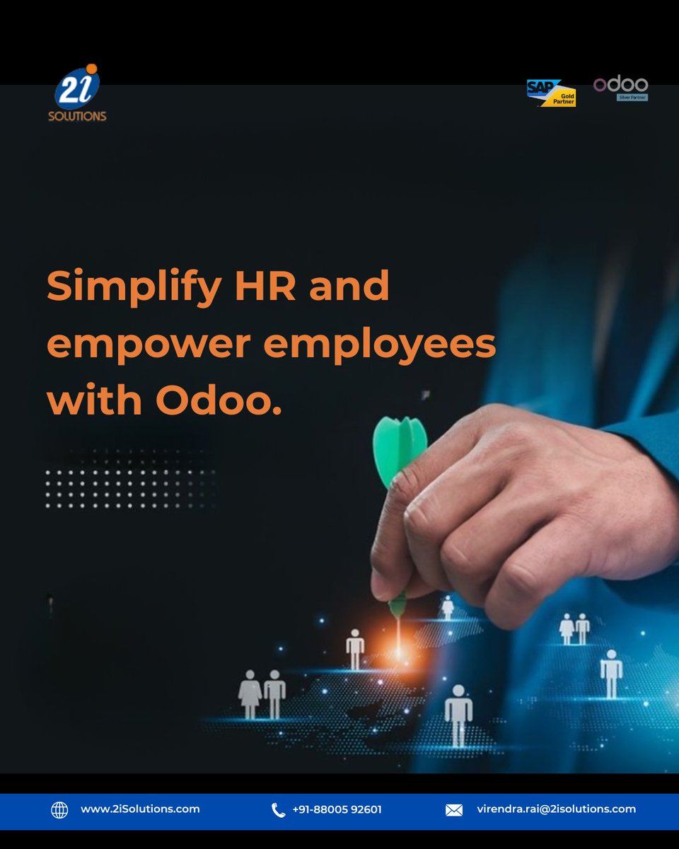 2iSolutions_'s tweet image. Simplify HR and empower employees with Odoo.
Manage attendance, payroll, and appraisals — all in one integrated system that grows with your team.
OdooHR #OdooHRMS #OdooPeople #OdooImplementation #PeopleManagement #WorkforceManagement #OdooCommunity
