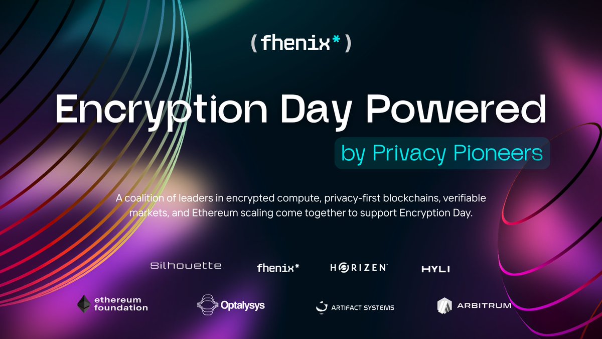 _CryptoNotes_'s tweet image. The engine for a private web3 is ready.

From @Optalysys&apos; encrypted data analysis to @Artifactstaking&apos;s unmatched throughput, the tech is next-level.

Big thanks to @hyli_org, @silhouette_ex, @fhenix, @horizenglobal, @arbitrum, and @ethereumfndn for powering #EncryptionDay.

The…
