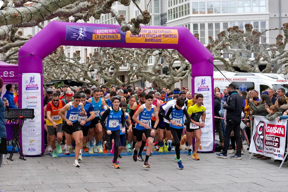 AESPANC's tweet image. 💜 Burgos ya ha corrido por la esperanza 
La Carrera de las Ciudades de Burgos se ha realizado ayer y lo hace con 1.000 participantes!🏃‍♀️🏃‍♂️
Te esperamos en Madrid el 23 de nov
Inscripciones en: carreracancerpancreas.es
#CarreraDeLasCiudades #CáncerDePáncreas #NuestroRetoLaEsperanza