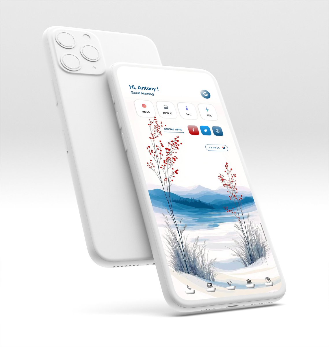 Good morning!!! 
Launcher <a href="/SmartLauncher/">Smart Launcher</a> 
Wall credits to creator 
Iconic kwgt by <a href="/zeffisetups/">Zeffi Setups</a> 
Icon pack studio 
Templates by <a href="/andro_idfans/">andro_idfans🇨🇺💪 100% template and walls</a>