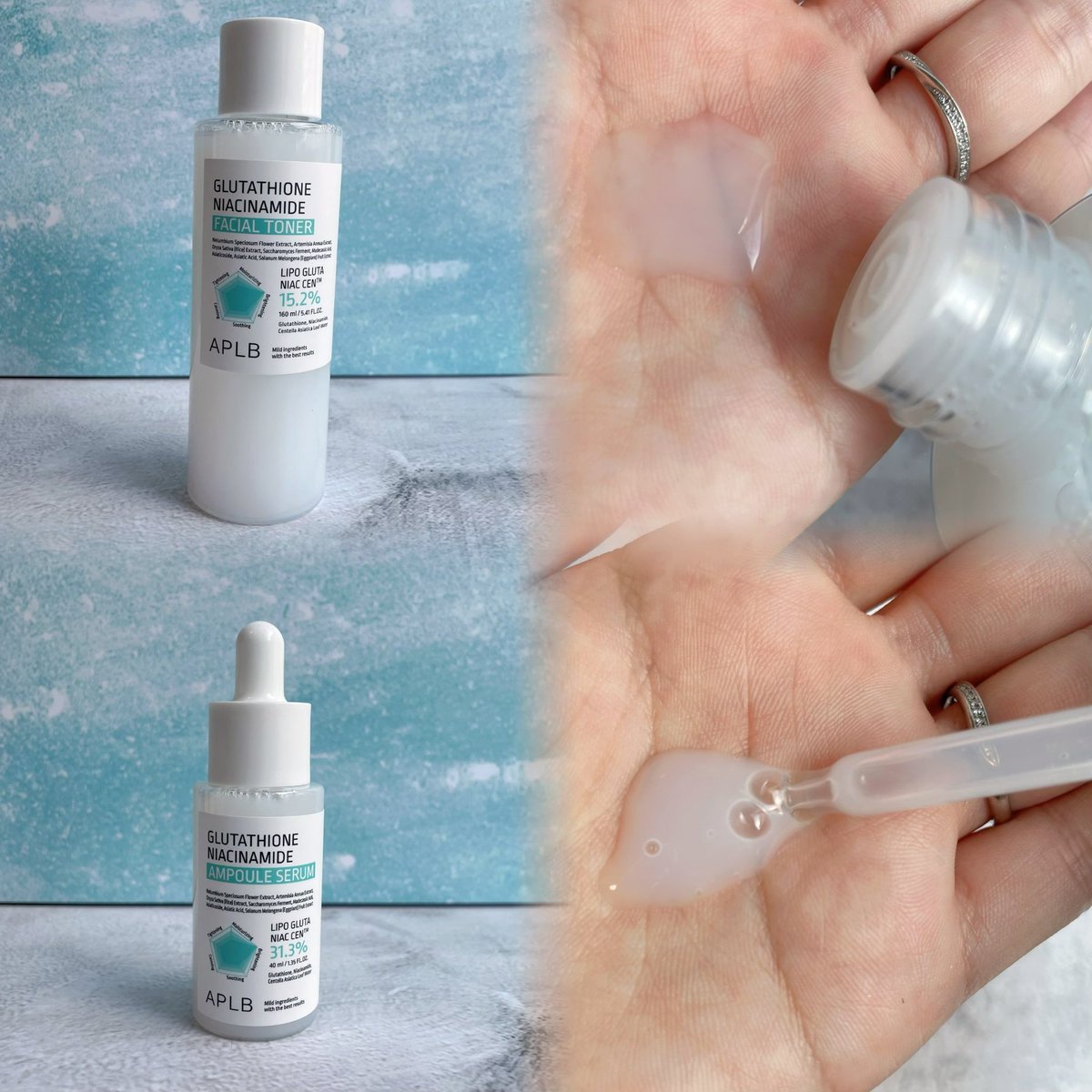 __22_zzZ's tweet image. 【PR】

APLB（＠APLBJapan）
肌にそっと寄り添うようなやさしい処方が特徴の韓国スキンケアブランド『APLB』様から、
グルタチオン&amp;amp;ナイアシンアミドラインの4つのアイテムをいただきました✨

▫️フェイシャルトナー…
