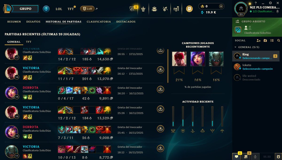 ggs se perdió 2 xk unlucky xd pero terminamos 17-2 el día, mañana se sigue jugando soloboom sigan apoyando xfa. <a href="/sboomchallenge/">SB5</a>