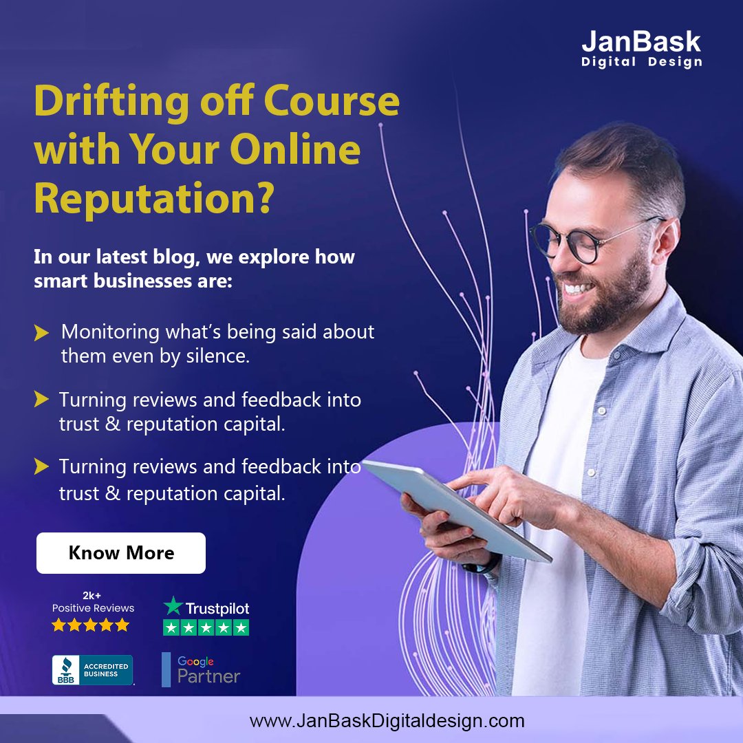 JanBaskDigitalD's tweet photo. 🧭Worried about your online reputation? Your brand’s image leads before you do.

Smart businesses are:
✔️Monitoring conversations
✔️Turning reviews into trust
✔️Using reputation to drive growth

📖Read more: https://t.co/AwNLhhsHKa

#OnlineReputation #JanBaskDigitalDesign https://t.co/OalwSj840K