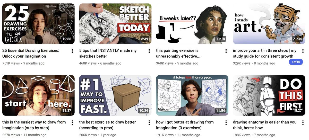 KevinEspiritu's tweet photo. On to YouTube channels and first up is 'brokendraw'. This guy's channel is a wealth of info on how to skill up fast both from an approach perspective and practical exercise perspective.

The "25 Essential Drawing Exercises: Unlock Your Imagination" video alone is worth watching https://t.co/LEGcAcEX8D
