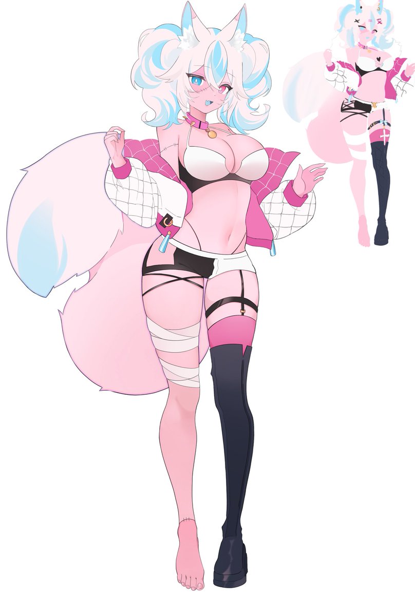 reaperkittyVt's tweet image. My concept of Grimm  but I wasn’t happy with it so I commissioned @/aroneslens
I later commissioned them for my model!:3
#vtuber #live2dmodel #VtuberEN 
#vtuberconcepts