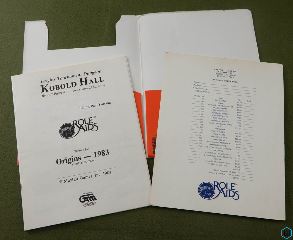 Waynes_Books's tweet image. KOBOLD HALL &amp;amp; BLASTED LAND (Mayfair, 1983), classic Role Aids limited release tournament modules in folders going to the shop shelves. Link in the comments.